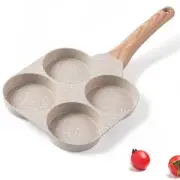 Four-Cup Fried Egg Pan, Stone Non-Stick Frying Pan for Breakfast,Divided Egg ...