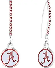 NCAA Alabama Crimson Tide Rhinestone Vertical Bar Earrings