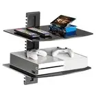 Floating Entertainment Center Shelves, Holds Up to 17.6lbs, TV 2-Shelf Black