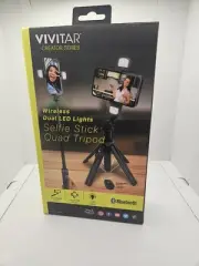 VIVITAR WIRELESS DUAL LED LIGHTS Selfie Stick Tripod