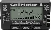 Digital Battery Capacity Checker Tester Detector Battery Balance Discharger Servo Tester for LiPo for Servo Testing and Voltage Checking(Black)