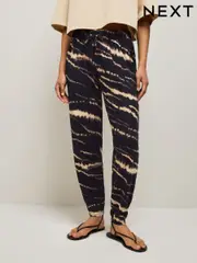 Black/White Tie Dye Jersey Joggers (F23707) | $41