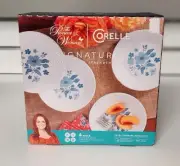 Pioneer Woman 4pc Corelle Appetizer Plate Set "Evie" Blue