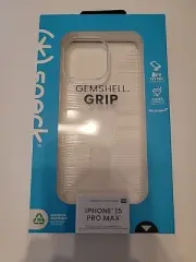 Speck for Apple iPhone 15 Pro Max GemShell Grip Case Cover Drop Protection Clear