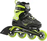 Bladerunner by Rollerblade Phoenix Boys Adjustable Fitness Inline Skate, Black and Green, Junior, Value Performance Inline Skates