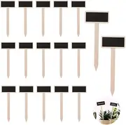 Granmagazz 80 Pcs Blackboard Tags Labels Wedding Table Decor, Wooden Plant Labels Chalkboard Plant Markers Garden Label Stakes