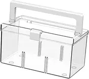JAYIOLA Medicine Storage Box Makeup Case Organizer Household Jewelry Organizer First Aid Carrying Case for Home Workplace Organizing, Clear