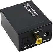 Digital to Analog Audio Converter | Optical Fiber Coaxial Signal to R/L Audio Converter Amplifier - 3.5mm Jack, Optical Coaxial Digital Audio for Home Cinema