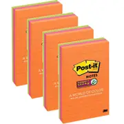 4 Packs Post-It Super Sticky Lined Ruled Notes 101x152Mm Rio De Janeiro 3 Pads