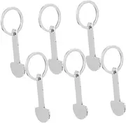 Gogogmee 6Pcs Trolley Token Keychain Zinc Alloy Shopping Cart Removers Convenient Keyring for Easy Access and Storage