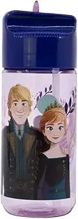 Frozen Characters Childrens Tritan Reusable Drinking Bottle 430ml - Holiday, Back to School Lunch Kids BPA free Plastic Includes Frozen Keychain (Frozen)