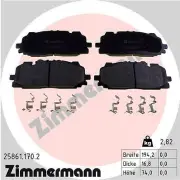 Zimmermann Front Brake Pad Set Fits Audi Q7 4MB 3.0 TDI Quattro (for: Audi)
