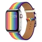 Rainbow Leather Soft Wrist strap pride watch band For Fitbit Versa 1 / Versa 2