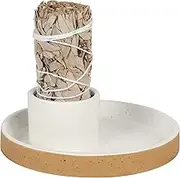 Ceramic Incense Holder, White Sage Bundle Smudge Bowl, Smudging Plate for White Sage, Palo Santo Sticks, Candles, Smudge and Offering Plate