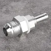 AN8 3/8 Flare Bulkhead Hose Barb, Aluminum Alloy Universal Quick Connect Joint, Fuel Tank Fitting, and Corrosion-Resistant