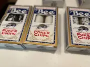 Vintage "BEE" Casino Quality 100 Count MIXED LOT Poker Chips ( 3 New - Open Box)