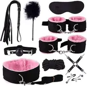 Bondaged Kit Adult Bed Restraint for Couples Under King Bed Restraints for Couples Queen Bed Wrist and Ankle Submissive Bondaged Restraints Sex Set Bed Sexual Hands Feet Binding Straps Cuff Sweater