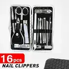 Nail Clippers Set Stainless Cuticle Grooming Case Manicure pedicure Tool kit AUS
