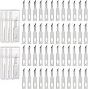 uxcell 60pcs Exacto Knife Blades #A16 Hobby Knife Replacement Blades Spare Precision Exacto Blades Hobby Knife Blade Refills for DIY, Art, Cutting, Carving, Scrapbooking, Stencil