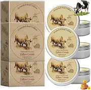 Beef Tallow, Beef Tallow for Skin, Tallow and Honey Cream, Organic Beef Tallow Balm for Face Moisturizer with Raw Wild Honey for All Purpose Balm, Natural Beef Tallow Lotion for Skin Care(3PCS)