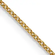 14K Yellow Gold 20 Inch .9mm Cable With Spring Ring Clasp Chain