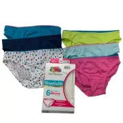 NWT New Fruit of The Loom Girls Size 10 Micro Mesh Bikini Pack of 6 Underwear