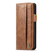 For Iphone Se and 5S and 5 Crazy Horse Texture Horizontal Flip Card Slots Leather Case With Magnetic Clasp and Wallet(Brown)