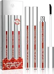 3-Pc Peel Off Lip Liner Stain Set | Matte Waterproof & Tattoo-Effect Formula | Nude Matte Shades for Women & Girls | Long-Lasting Lip Tint with Precise Definition | Giftable Lip Contour Kit