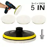Soft and Effective Wool Buffing Pads for Car Polisher Drill 5Pcs Set 5 Inch