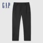 【GAP】男裝 LOGO直筒卡其褲-黑色(464980)