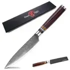 Utility Knife 67 Layers Japanese Damascus Steel VG10 Core Wood Handle Slicing M