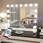 Vanity Mirror with Lights, Hollywood Makeup Mirror with Bluetooth Speaker, Large