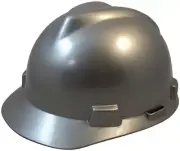 MSA V-Gard Cap Style Hard Hat - Silver