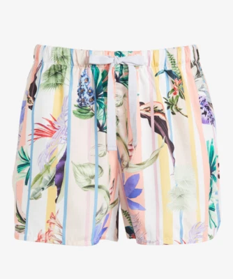 NEW PETER ALEXANDER WOMENS TROPICAL FLORAL LEAF SHORTS MEDIUM M RRP$59.95