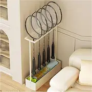 Tennis Racket Storage Rack,Badminton Racket Display Stand with Bottom Storage Basket, Umbrella Storage Rack, for Badminton Racket Skipping Rope Tennis Racket Umbrella