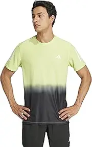 [adidas] KVL61 Men's Running Short Sleeve T-Shirt, Down The Run, Climacool, Color Block Short Sleeve T-Shirt