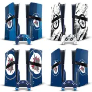 OFFICIAL NHL WINNIPEG JETS VINYL SKIN FOR SONY PS5 PRO DISC EDITION BUNDLE