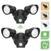 25W LED Security Light PIR Motion Sensor Tri-color Outdoor Garage Spotlight 240V