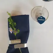 Napkin Serviette Personalised Rings Wedding Favours Name Place Setting Party