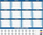 Daily Planner Whiteboard - Reusable Wall Planner Dry Erase | Daily Tasks Organiser | Whiteboard Blank Organizer | Erasable Planners For School Refrigerator Kitchen Fridge College Family