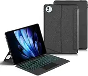 Backlit Keyboard Case Compatible with Vivo Pad 5 Pro 13 inch 2025, Magnetic Detachable Wireless Bluetooth Touchpad Trackpad Magic Keyboard Leather Case with Stand (Black)