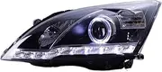 Car Accessories Compatible For Honda CRV Headlights 2007 2008-2011 For CRV LED Head Lamp Angel Eye LED DRL Front Light Bi-Xenon Lens Xenon(8000K White Blue,35W)