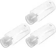 VALICLUD 3pcs Clear Pump Dispenser Bottles Plastic Makeup Remover and Nail Polish Remover Containers with Precision Spray for Travel Office and Home Use