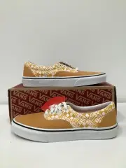 Vans Era Paisley Off The Wall Lace Up Gold Shoes Sneaker Men Size 9.5 Brand New