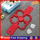 Silicone 4 Hole DIY Pancake Maker Bake Cake Mold Mini Egg Tools (Flower) AU