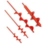 Auger Drill Bit for Planting Set of 4, Garden Ground Earth Spiral Drill