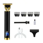 Ozoffer Men Portable Electric LCD Hair Trimmer Clippers Beard Shaver Cutting Cordless