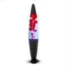 Lava Motion Lamp Rocket Shape Black Red Blue