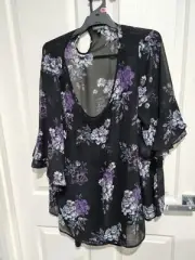 Sz 26 Autograph Top and camisole Purples Tones cha cha arms