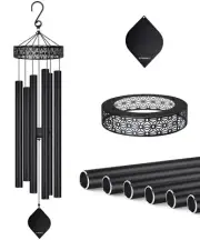 Large Wind Chimes for Outside Deep Tone,50" WindChimes Outdoors Unique Cleara...